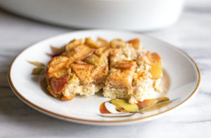 This apple clafoutis was made with almond flour to create a GF custard. mjskitchen.com