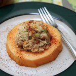 Chicken Salad in a Cantaloupe ring