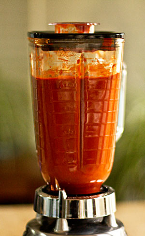 How to make Red Chile Sauce with New Mexico dried red chiles mjskitchen.com