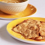 Crackers made with wonton wrappers and a little chile powder