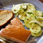 Smoked Salmon with a Cucumber Onion Salad