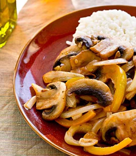 Sauteed Mushrooms with onion and peppers