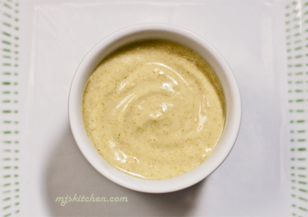 Aioli made with green chile powder
