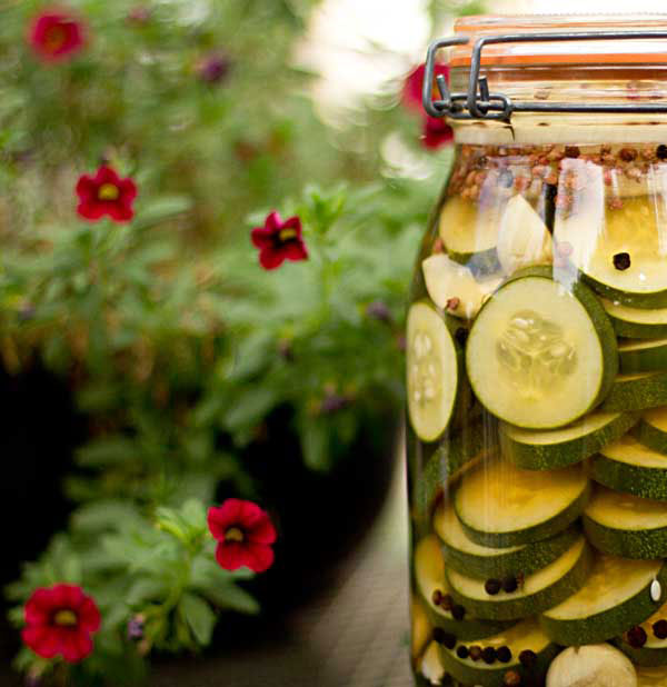 Make your own cucumber vinegar with pepper and garlic