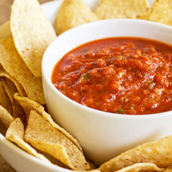 A delicious salsa made with red chile paste
