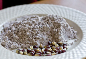 In New Mexico atole is toasted blue corn flour used to make a hot drink