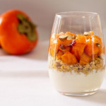 A simple persimmon parfait made with granola and yogurt. Nothing fancy, just good.