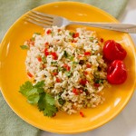 Coconut Rice with pickled peppers