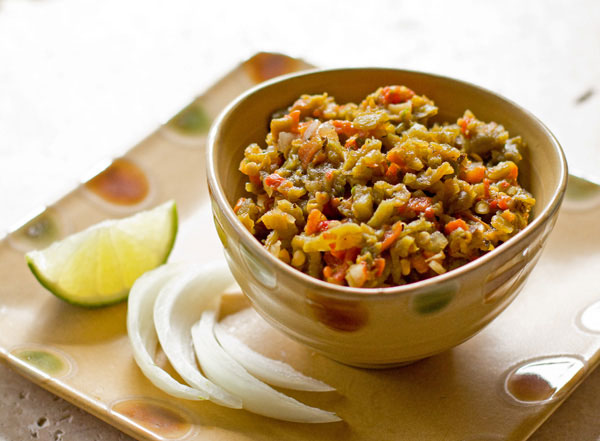 New Mexico green chile seasoned with lime zest for a refreshing relish. mjskitchen.com @MJsKitchen