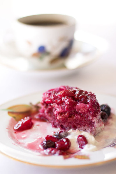 Mixed Berry Pudding - just fresh berries, a little bread, and sweetener. @MJsKitchen
