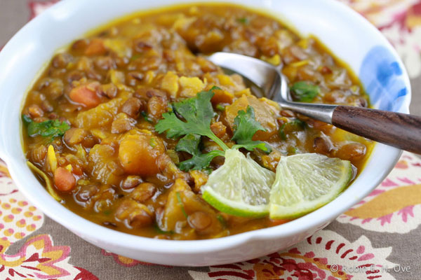 Kabocha, Lentil, and Coconut Stew | whataboutthefood.com