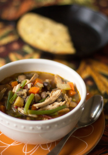 Using what's in the refrigerator to make Chicken and Vegetable Soup |mjskitchen.com