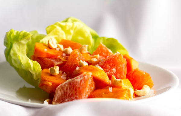 A simple salad of cara cara orange and persimmon | mjskitchen.com
