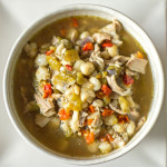 Posole (Hominy) with roasted New Mexico green chile and chicken #green #chile #posole @mjskitchen