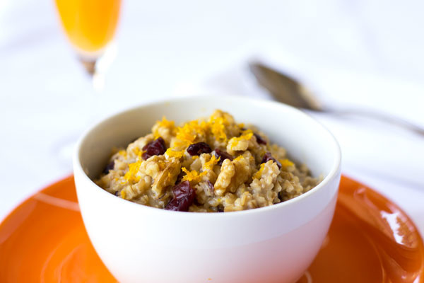 Steet cut oats with cranberries, orange and nuts. It tastes like cranberry bread! | mjskitchen.com