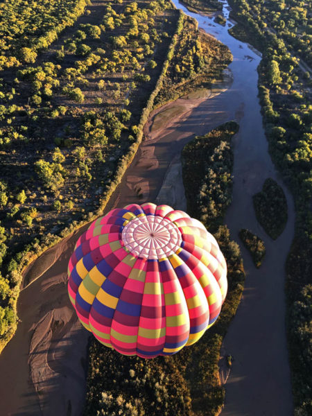 Hot air balloon in the Splash and Dash at the Albuquerque International Balloon Fiesta @mjskitchen