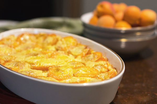 Apricot Clafoutis - A delightful custard type dish with fresh apricot and a touch of sweetness. | mjskitchen.com