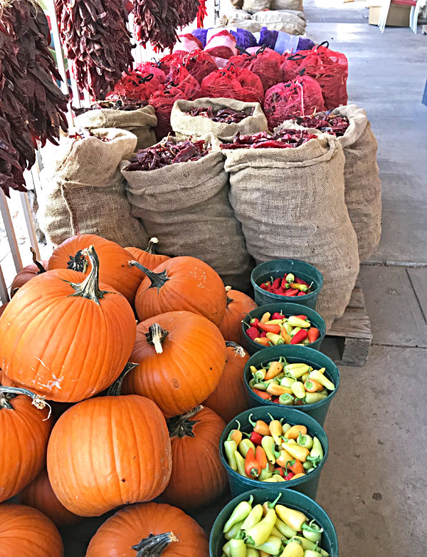 New Mexicans love the fall - Dried red Hatch chiles, Yellow hots and Pumpkins @mjskitchen