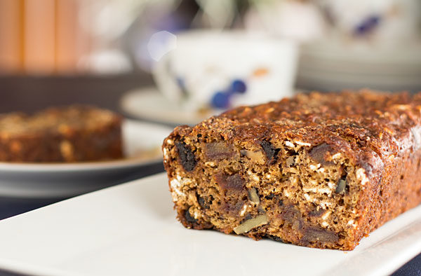 Cherry Date Nut Quick Bread is fat free, packed with healthy ingredients and a great complement to tea or coffee. #quickbread #fatfree | mjskitchen.com