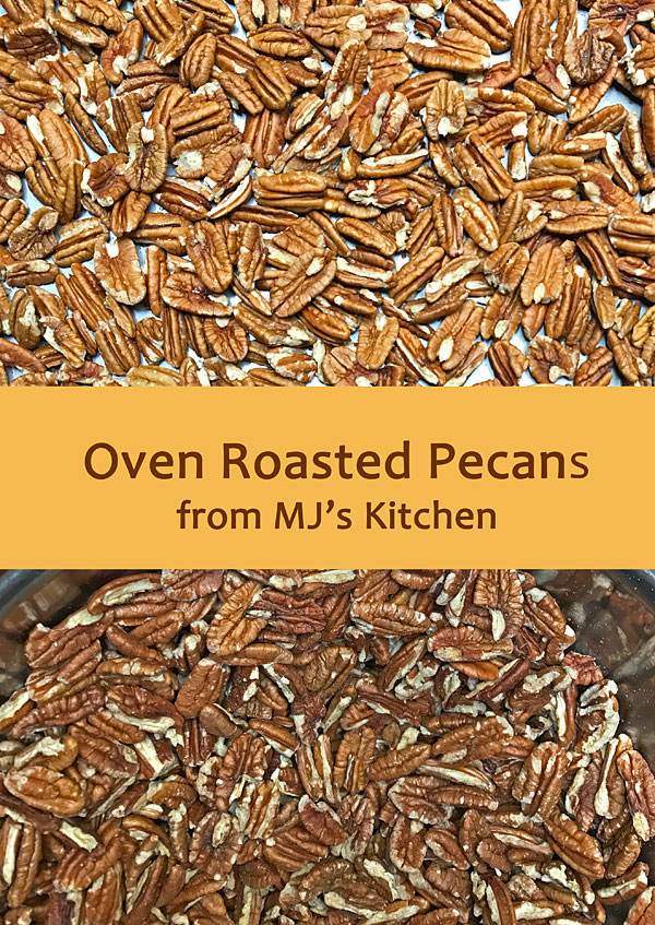 Roasting pecans is very easy, but does require you undivided attention. Roast in bulk, then freeze. #pecans #howto #roasted @mjskitchen