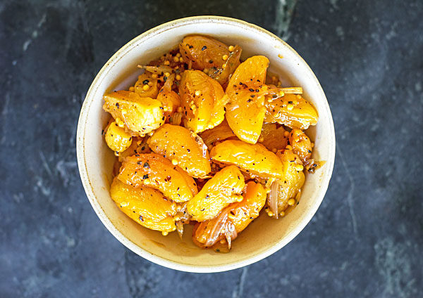 Marinated dried apricots - a little sweet and a little spicy. #apricots #condiment @mjskitchen