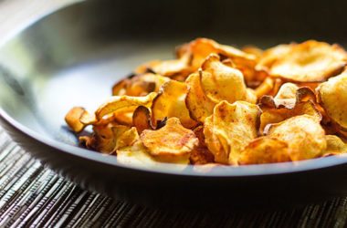 Spicy parsnip chips are a healthy and delicious snack and so easy to make. A little oil and red chile salt is all you need #parsnip #snack #chips #redchile @mjskitchen